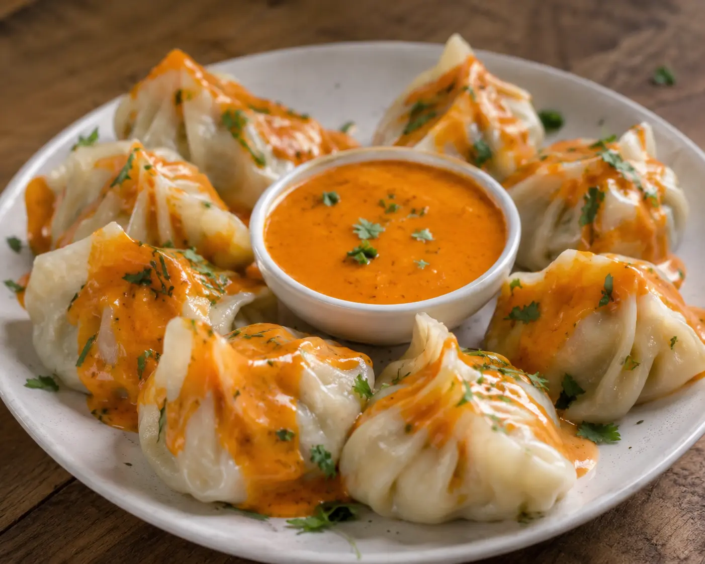 Butter chicken momos